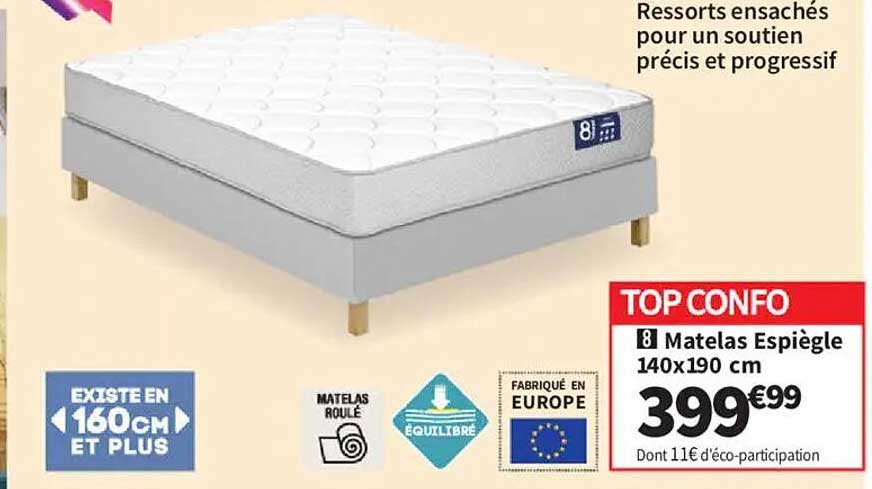 Matelas Espiègle 140x190 cm