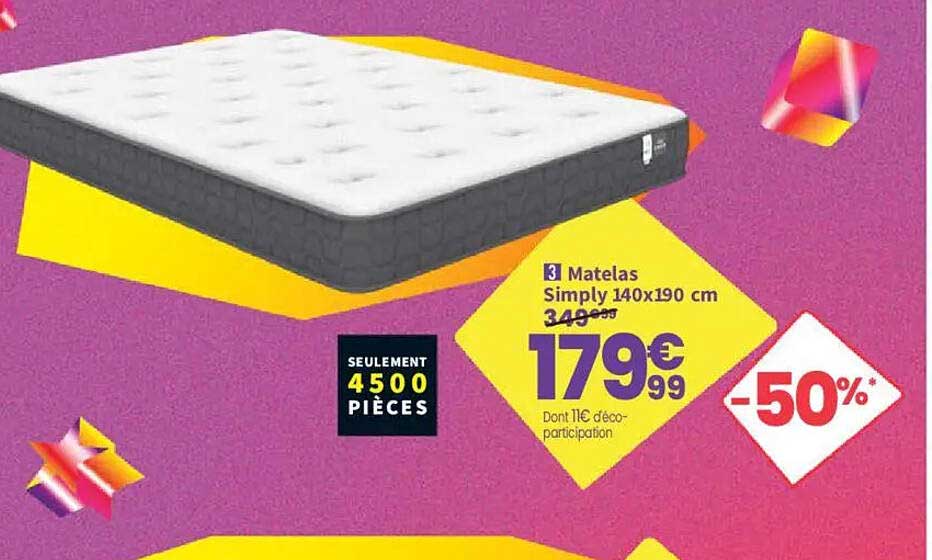 Matelas Simply 140x190 cm