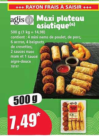 Maxi plateau asiatique(a)