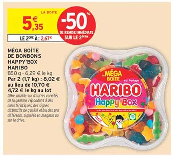 MÉGA BOITE DE BONBONS HAPPY'BOX HARIBO