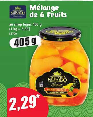Mélange de 6 fruits