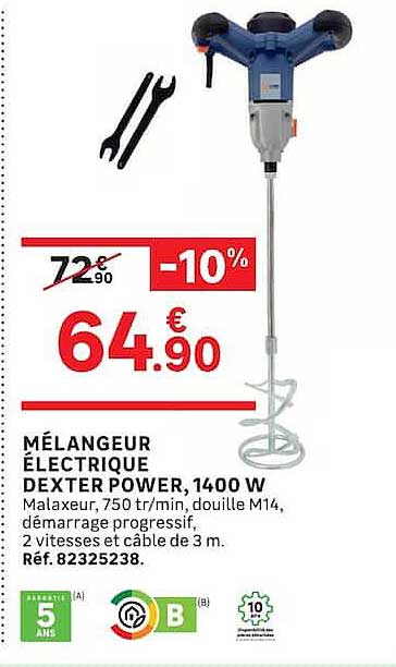 MÉLANGEUR ÉLECTRIQUE DEXTER POWER 1400 W