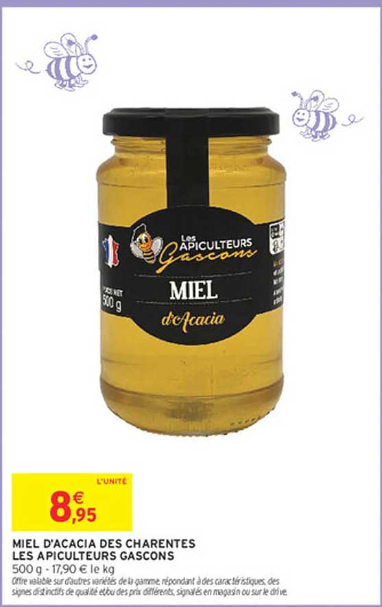 MIEL D'ACACIA DES CHARENTES LES APICULTEURS GASCONS