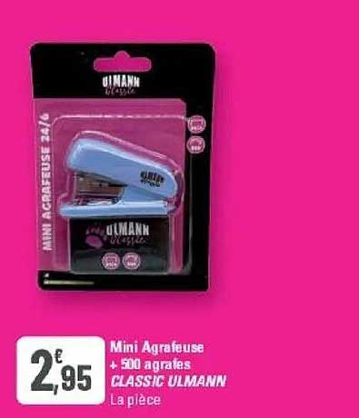 Mini Agrafeuse + 500 agrafes CLASSIC ULMANN
