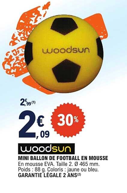 MINI BALLON DE FOOTBALL EN MOUSSE