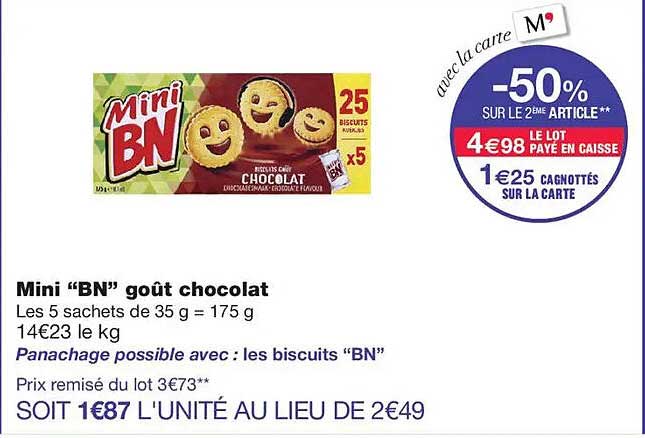 Mini “BN” goût chocolat