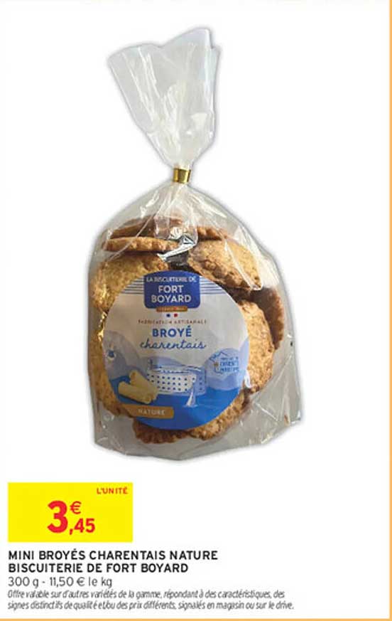 MINI BROYÉS CHARENTAIS NATURE BISCUITERIE DE FORT BOYARD