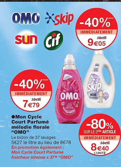 Mon Cycle Court Parfumé lessive florale “OMO”