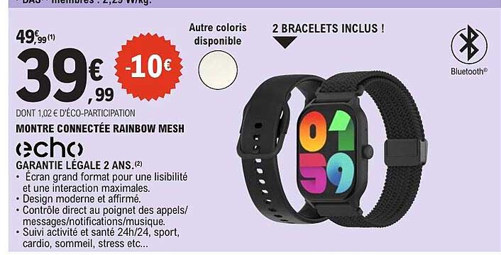 MONTRE CONNECTÉE RAINBOW MESH
