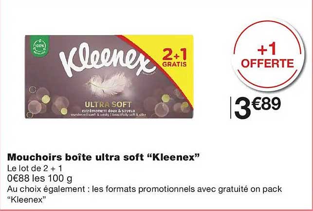 Mouchoirs boîte ultra soft “Kleenex”