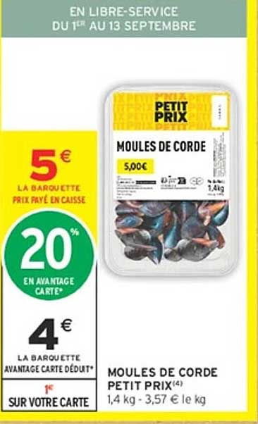 MOULES DE CORDE PETIT PRIX