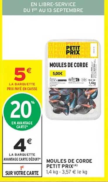MOULES DE CORDE PETIT PRIX(*)