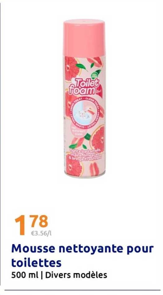 Mousse nettoyante pour toilettes