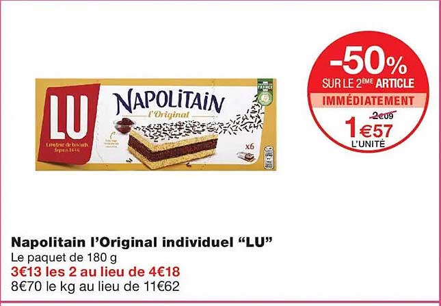 Napolitain l’Original individuel “LU”