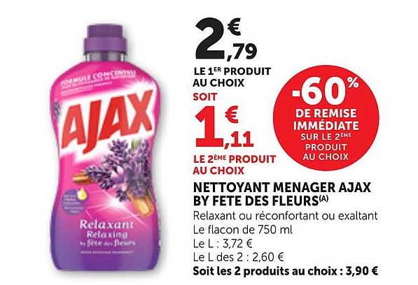 NETTOYANT MENAGER AJAX BY FETE DES FLEURS(A)