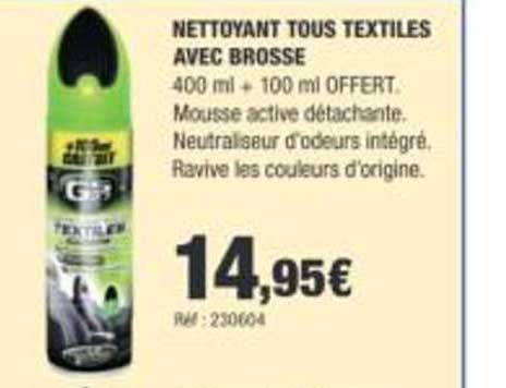 NETTOYANT TOUS TEXTILES AVEC BROSSE