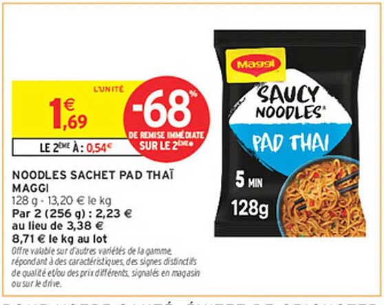 NOODLES SACHET PAD THAÏ MAGGI