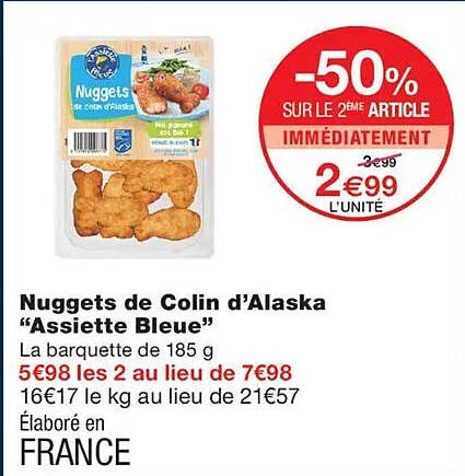 Nuggets de Colin d'Alaska “Assiette Bleue”