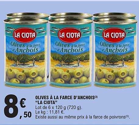 OLIVES À LA FARCE D’ANCHOIS “LA CIOTA”