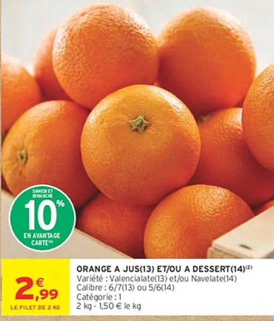 ORANGE A JUS(13) ET/OU A DESSERT(14)(2)