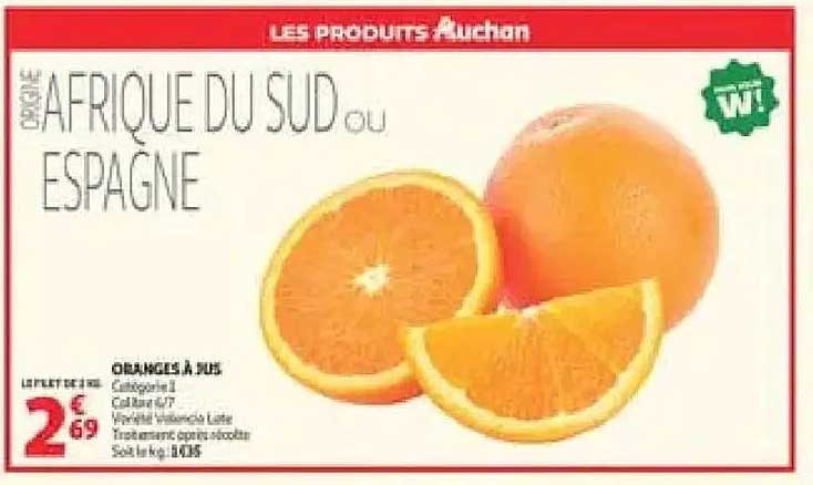 ORANGES À JUS AFRIQUE DU SUD ou ESPAGNE