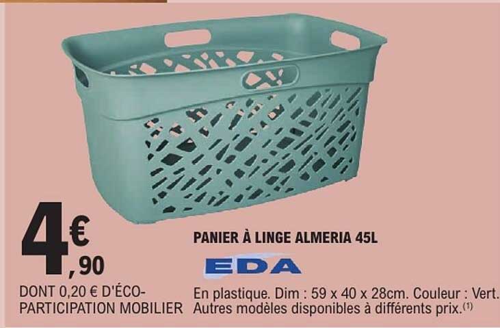 PANIER À LINGE ALMERIA 45L