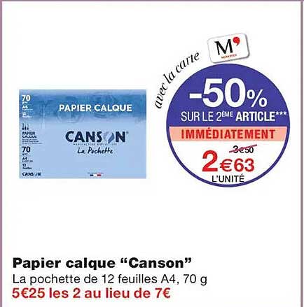 Papier calque “Canson”