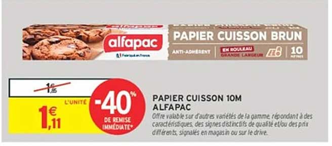 PAPIER CUISSON 10M ALFAPAC