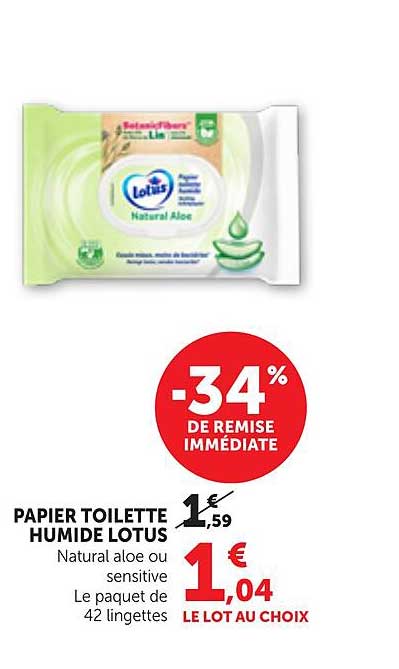 PAPIER TOILETTE HUMIDE LOTUS