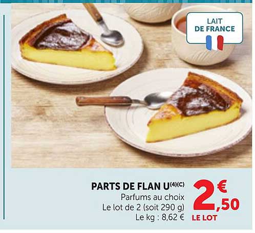 PARTS DE FLAN U4(C) Parfums au choix