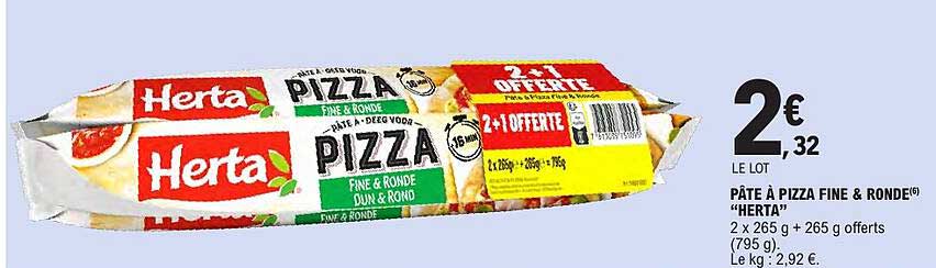 PÂTE À PIZZA FINE & RONDE "HERTA"