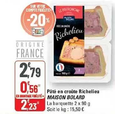 Pâté en croûte Richelieu MAISON BOLARD