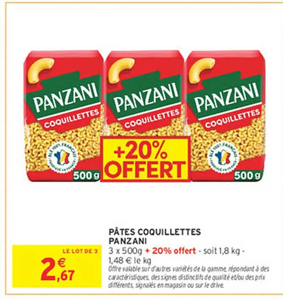 PÂTES COQUILLETTES PANZANI