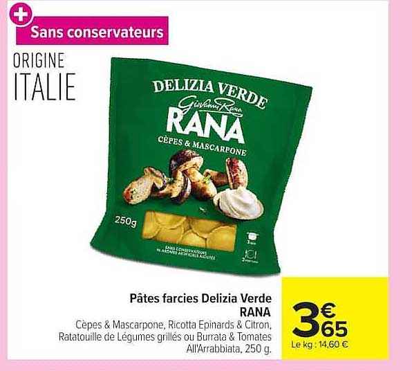 Pâtes farcies Delizia Verde RANA