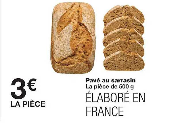 Pavé au sarrasin La pièce de 500 g ÉLABORÉ EN FRANCE