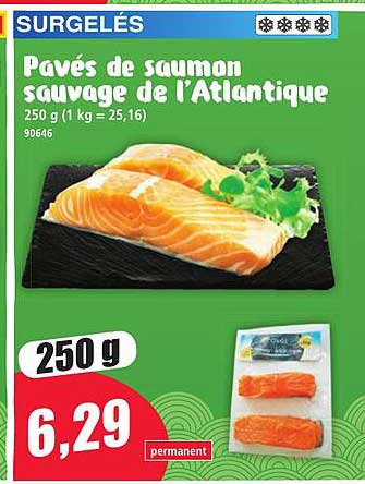 Pavés de saumon sauvage de l'Atlantique