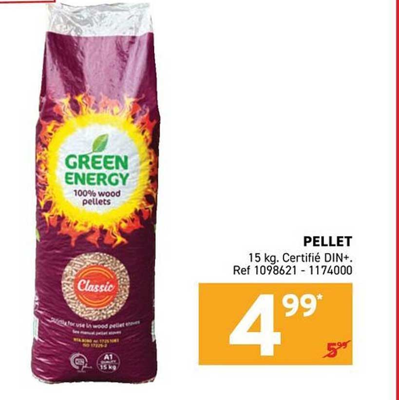 PELLET 15 kg. Certifié DIN+.