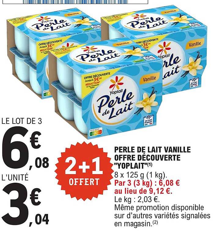 PERLE DE LAIT VANILLE OFFRE DÉCOUVERTE "YOPLAIT"