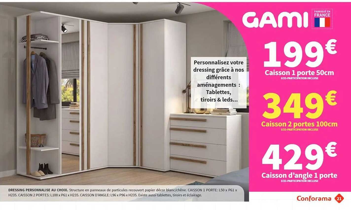 Personnalisez votre dressing grâce à nos différents aménagements : Tablettes, tiroirs & leds...