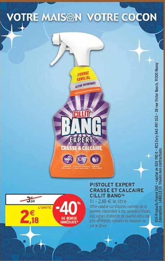 PISTOLET EXPERT CRASSE ET CALCAIRE CILLIT BANG