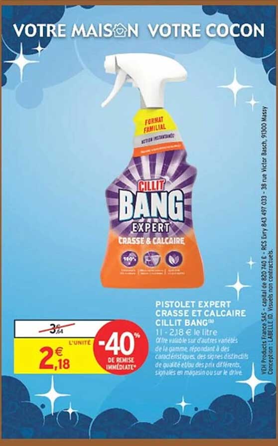 Pistolet expert crasse et calcaire Cillit Bang