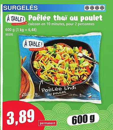 Poêlée thaï au poulet