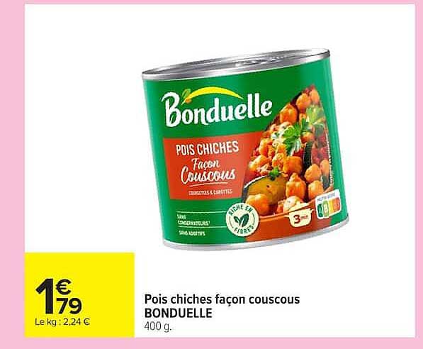 Pois chiches façon couscous BONDUELLE 400 g