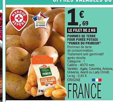 POMMES DE TERRE FOUR PURÉE POTAGE "PANIER DU PRIMEUR"