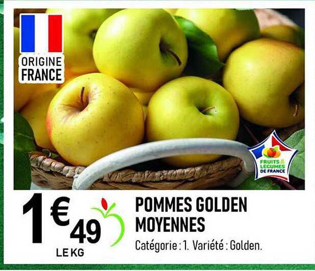 POMMES GOLDEN MOYENNES