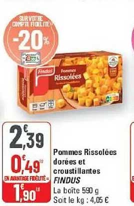 Pommes Rissolées dorées et croustillantes FINDUS