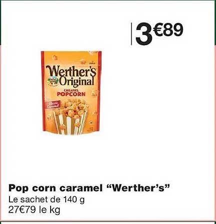 Pop corn caramel “Werther’s”