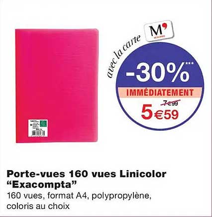 Porte-vues 160 vues Linicolor “Exacompta”