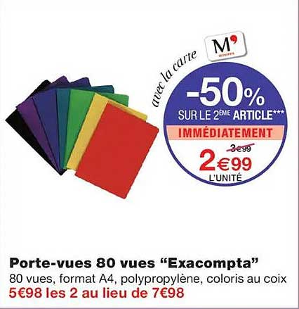 Porte-vues 80 vues “Exacompta”
