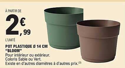 POT PLASTIQUE Ø 14 CM "BLOOM"